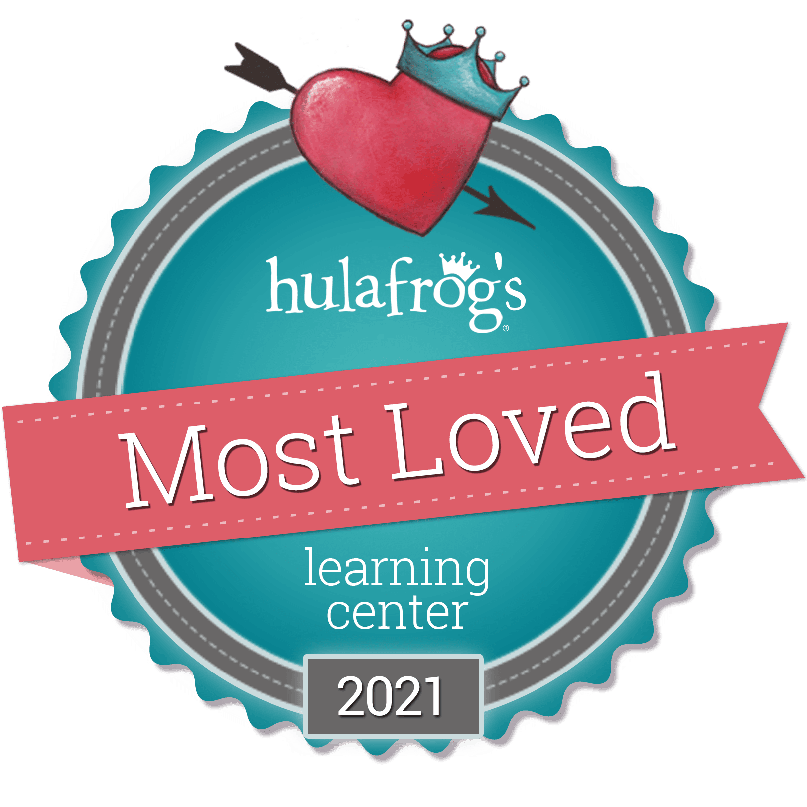 Hulafrog Most Loved Learning Center 2021 Badge